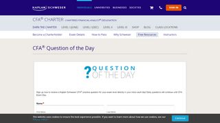 
                            3. Kaplan Schweser CFA Question of the Day