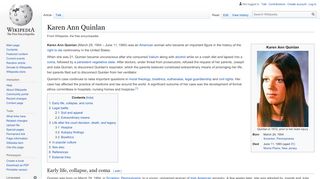 
                            7. Karen Ann Quinlan - Wikipedia