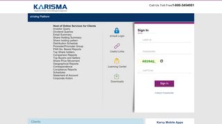 
                            6. Karisma - Client Login - Karvy