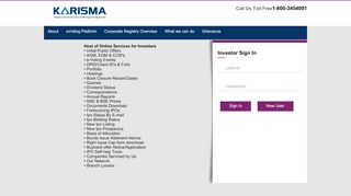 
                            5. Karisma - Investor Login