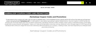 
                            2. Karmaloop Coupon codes and Promotions - Karmaloop.com