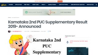 
                            3. Karnataka 2nd PUC Supplementary Result 2019- Announced