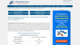 
                            8. Karnataka Bank Clerk Recruitment 2019| Karnataka Bank ...