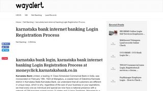 
                            6. karnataka bank internet banking Login Registration Process