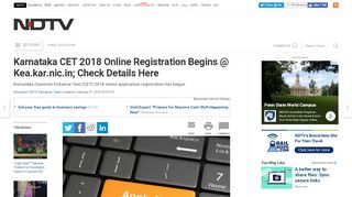 
                            11. Karnataka CET 2018: Online Registration @ Kea.kar.nic.in ...