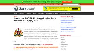 
                            6. Karnataka PGCET 2018 Application Form (Released)  …