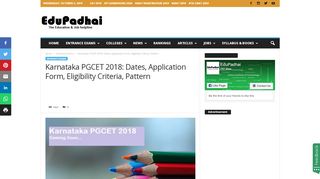 
                            5. Karnataka PGCET 2018: Dates, Application Form, …