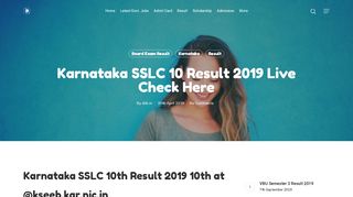 
                            9. Karnataka SSLC 10 Result 2019 Live Check Here - diib.in