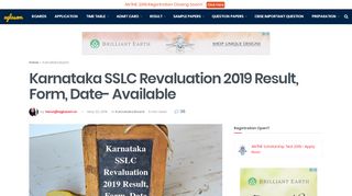 
                            7. Karnataka SSLC Revaluation 2019 Result, Form, Date ...