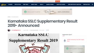 
                            3. Karnataka SSLC Supplementary Result 2019- Announced ...