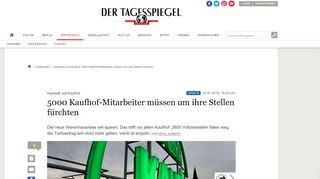 
                            6. Karstadt und Kaufhof: 5000 Kaufhof-Mitarbeiter müssen um ...