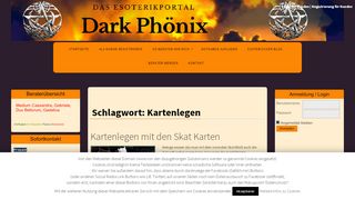 
                            6. Kartenlegen - Esoterik Portal Dark Phönix