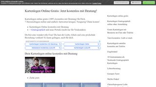 
                            6. Kartenlegen online gratis (100% kostenlos mit Deutung) für ...