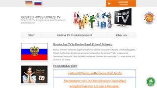 
                            6. Kartina.TV - Über 180 Russische und Ukrainische TV Sender‎