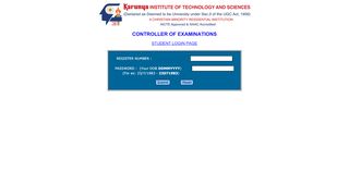 
                            2. Karunya University - Students Login