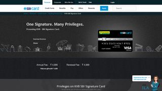 
                            8. Karur Vysya Bank (KVB) SBI Signature Credit Card - Apply ...