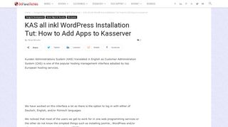 
                            3. KAS all inkl WordPress Installation Tut: How to Add Apps ...