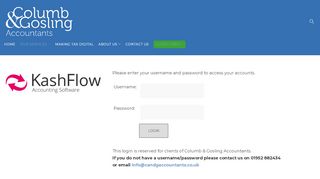 
                            5. Kashflow Login | Columb & Gosling