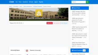 
                            7. Kashmir University, Srinagar - Fees, Admissions, Reviews ...