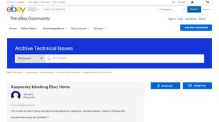 
                            4. Kaspersky blocking Ebay Items - The eBay Community