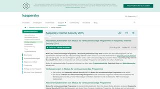 
                            1. Kaspersky Internet Security 2015 - …