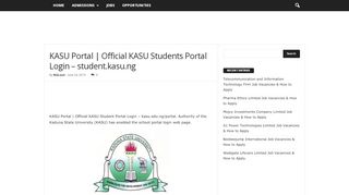 
                            4. KASU Portal | Official KASU Students Portal Login - student ...