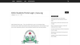 
                            9. KASU Students Portal Login | kasu.ng - NGLoud.com