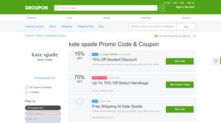 
                            4. Kate Spade Promo Codes, Coupons & Deals 2019 …