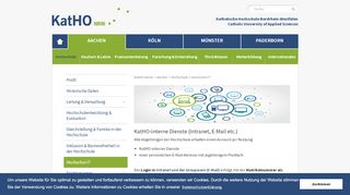 
                            2. KatHO-interne Dienste (Intranet, E-Mail etc.) - KatHO NRW