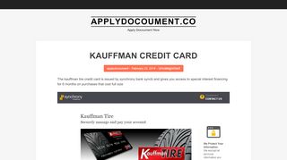 
                            3. kauffman credit card | Applydocoument.co