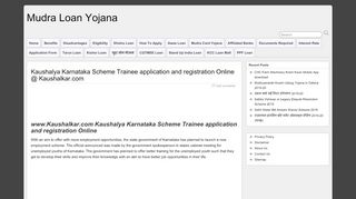 
                            7. Kaushalya Karnataka Scheme Trainee application …