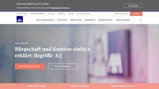 
                            2. Kautionsversicherung, Bürgschaften / AXA