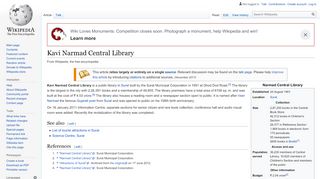 
                            7. Kavi Narmad Central Library - Wikipedia