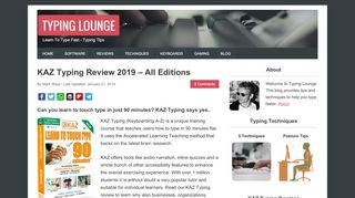 
                            2. KAZ Typing Review - Learn to Type in 90 Minutes | Typing ...