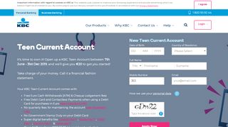 
                            7. KBC Teen Current Account - KBC - The Bank of You