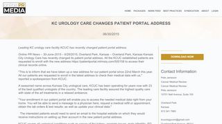 
                            7. KC Urology Care Changes Patient Portal Address - Online PR Media