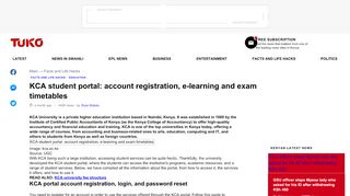 
                            8. KCA student portal registration, e-learning, login -portal.kca.ac ...