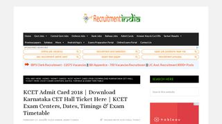 
                            9. KCET Admit Card 2018 | Download Karnataka CET Hall Ticket ...