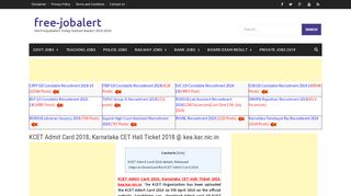 
                            8. KCET Admit Card 2018, Karnataka CET Hall Ticket 2018 @ kea ...