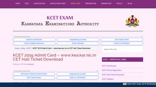 
                            5. KCET Admit Card 2019/ Hall Ticket Download - kea.kar.nic ...