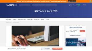 
                            1. KCET Admit Card 2019 (Released)– Download Hall Ticket