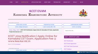 
                            10. KCET Notification 2019 | KCET Exam Eligibility ...