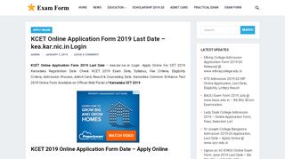 
                            2. KCET Online Application Form 2019 Last Date - kea.kar.nic ...