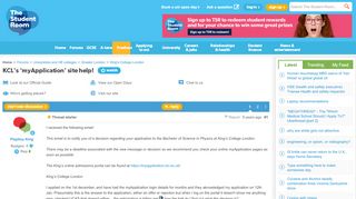 
                            5. KCL's 'myApplication' site help! - The Student Room