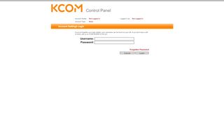 
                            4. KCOM Control Panel Account Holder: Not Logged In Logged ...