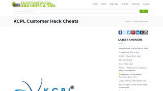 
                            6. KCPL Customer Hack, Cheats & Hints | cheat …