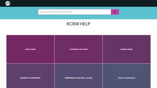 
                            5. KCRW | Help Center