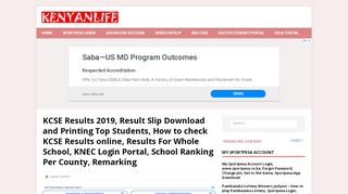 
                            7. KCSE Results 2018 Online - Result Slip Download and ...