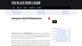 
                            1. KCTCS Blackboard Login- Kentucky Community & …