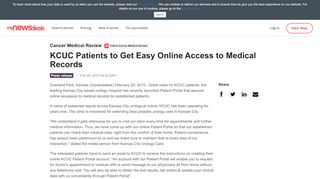 
                            6. KCUC Patients to Get Easy Online Access to Medical Records ...